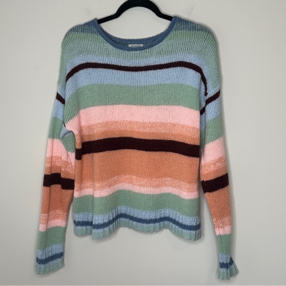 Sundance Wool Blend Size Small Colorful Striped Sweater for Women Rainbow‎ Fairy - Picture 2 of 8
